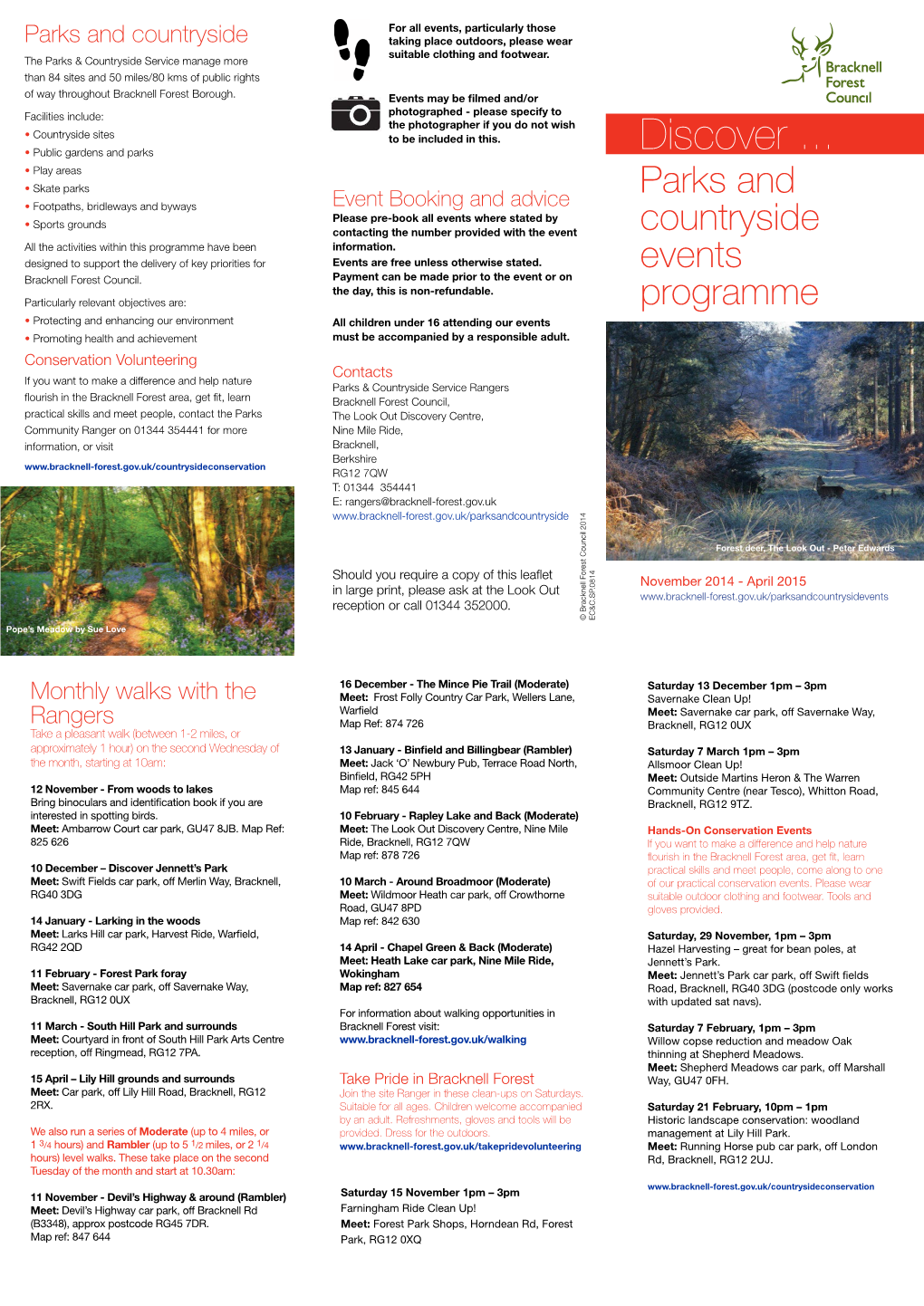 Parks and Countryside Events Programme