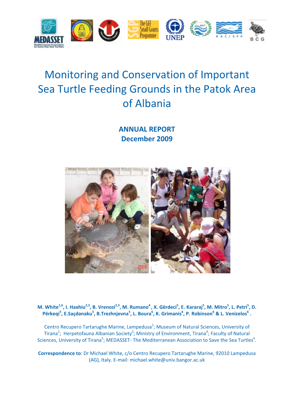 Monitoring and Conservation of Important Sea Turtle Feeding Grounds in the Patok Area of Albania