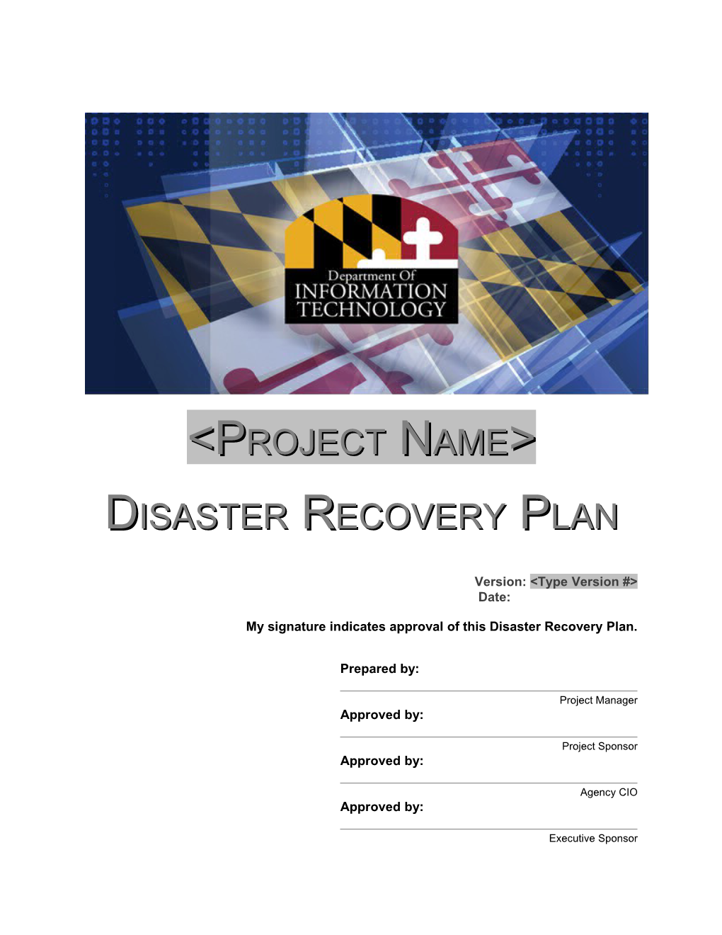 Disaster Recovery Plan