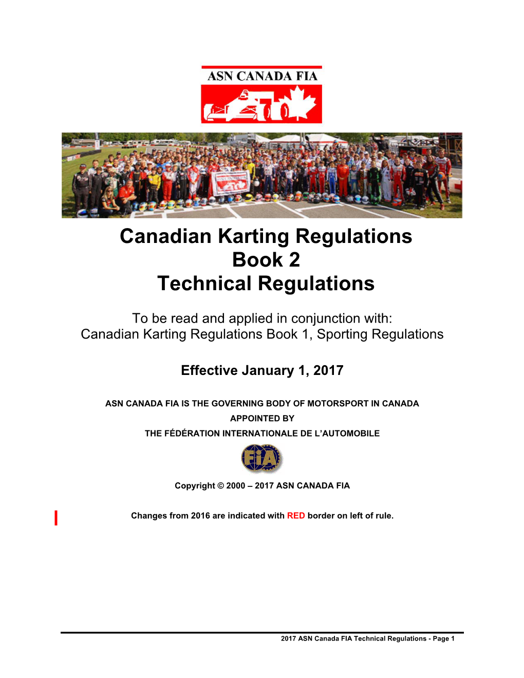 Canadian Karting Regulations Book 2 Technical Regulations