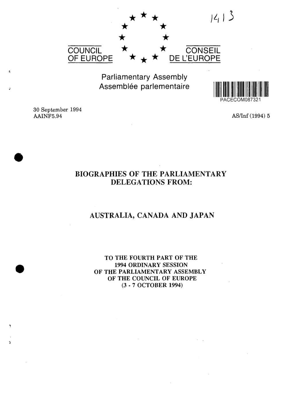 Biographies of the Parliamentary Delegation From