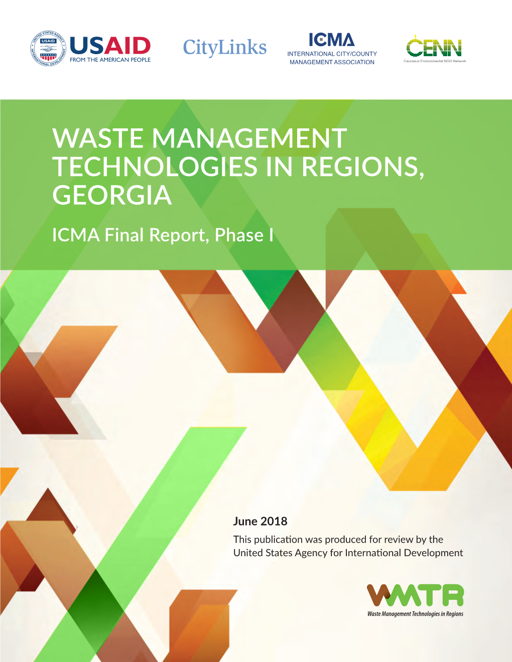 WASTE MANAGEMENT TECHNOLOGIES in REGIONS, GEORGIA ICMA Final Report, Phase I