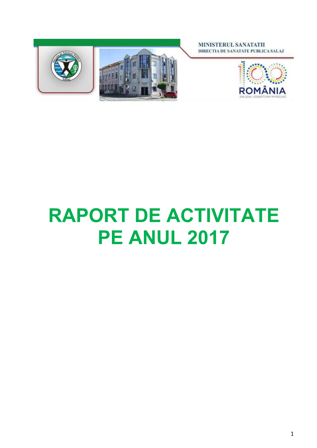 Raport De Activitate Pe Anul 2017