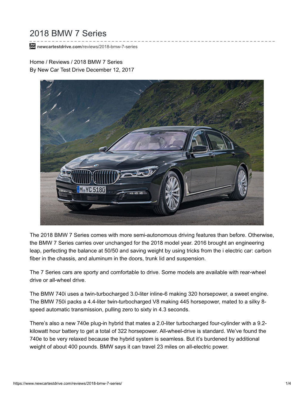 2018 BMW 7 Series - Newcartestdrive