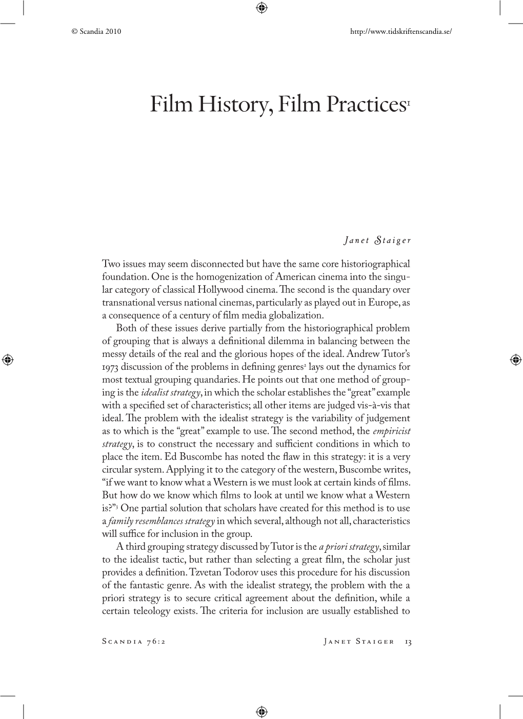 Film History, Film Practices1