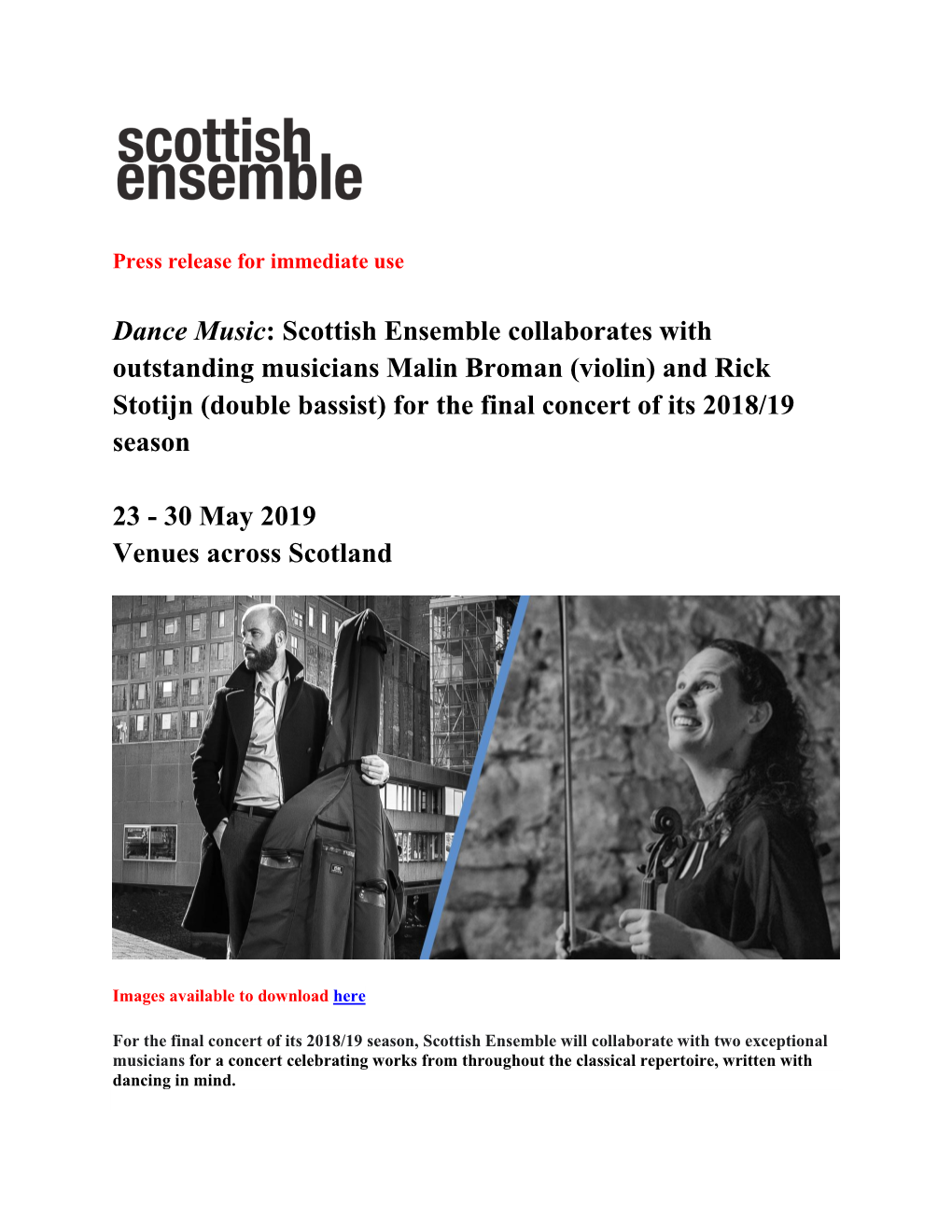 Dance Music: Scottish Ensemble Collaborates