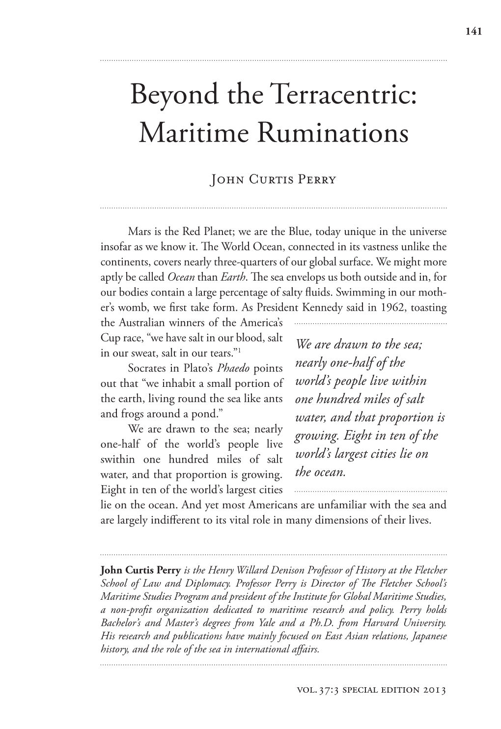 Maritime Ruminations
