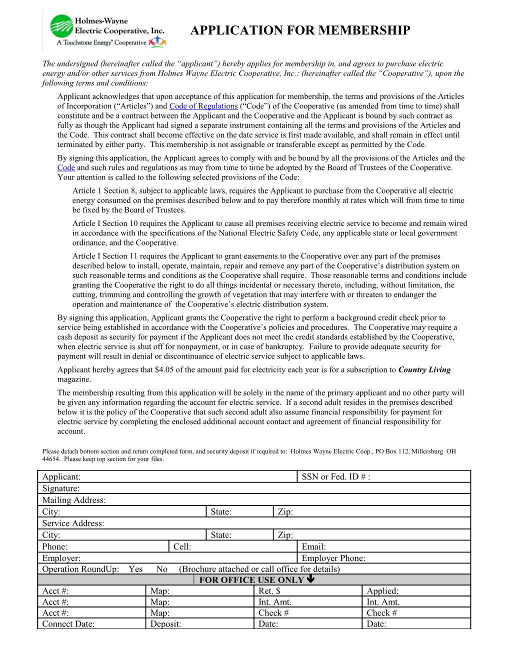 Application for Membership s1