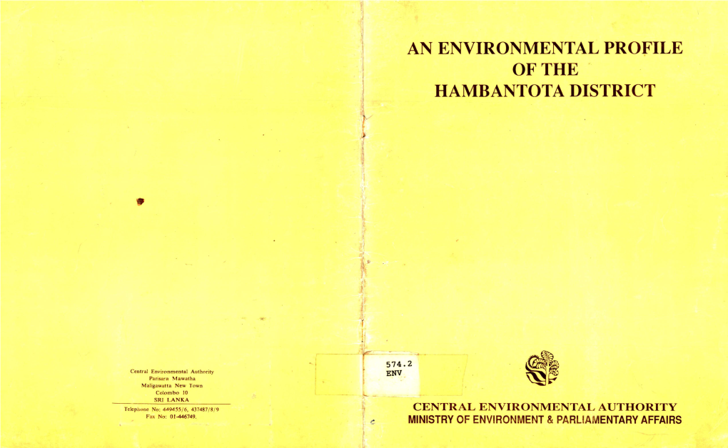 An Environmental Profile of the Hambantota District