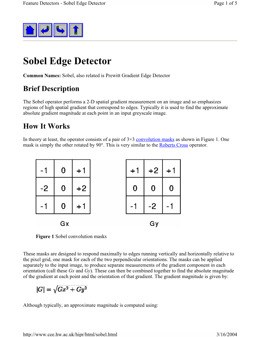 Sobel Edge Detector Page 1 of 5