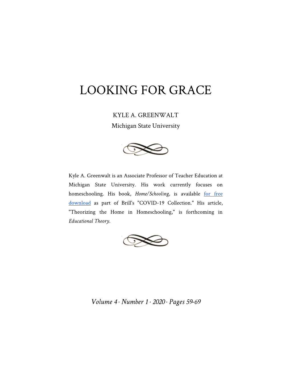 Looking for Grace