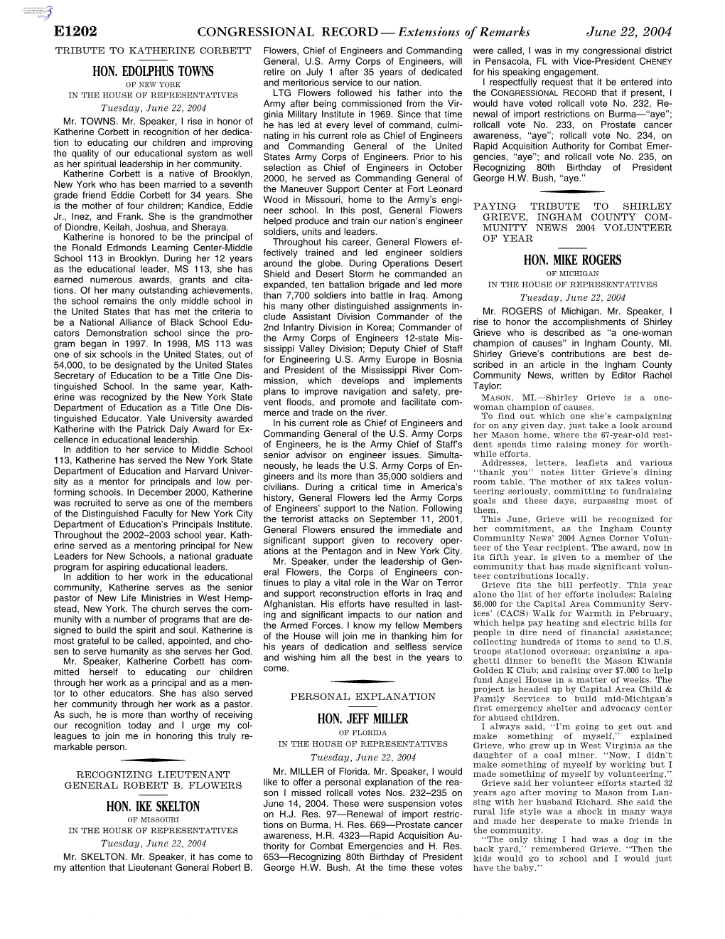 CONGRESSIONAL RECORD— Extensions of Remarks E1202 HON