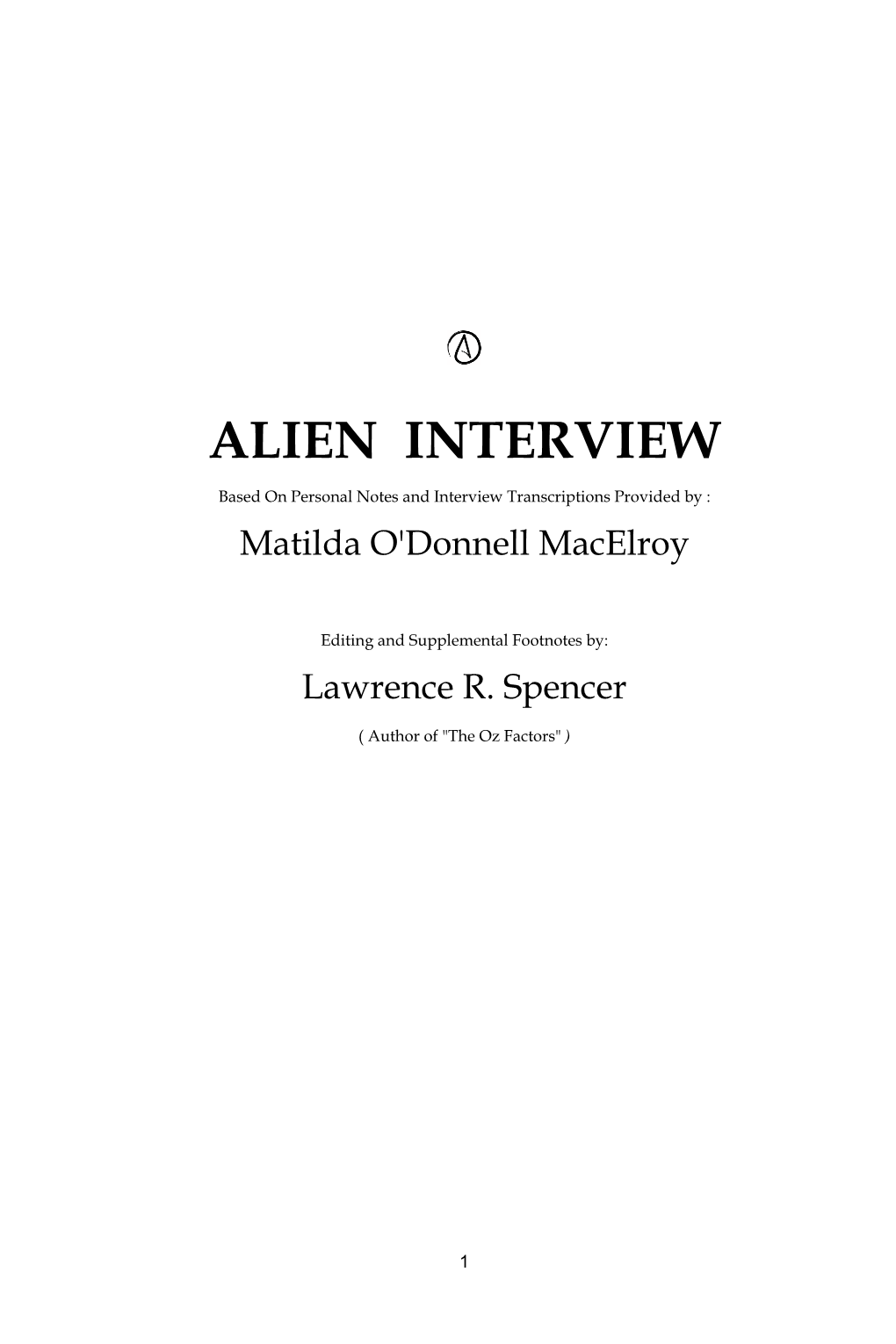 Alien Interview