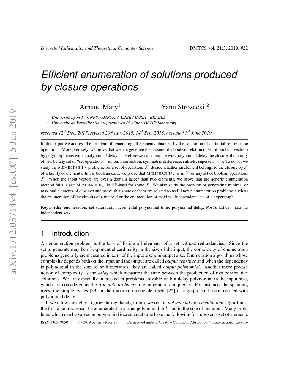 Efficient Enumeration of Solutions Produced by Closure Operations