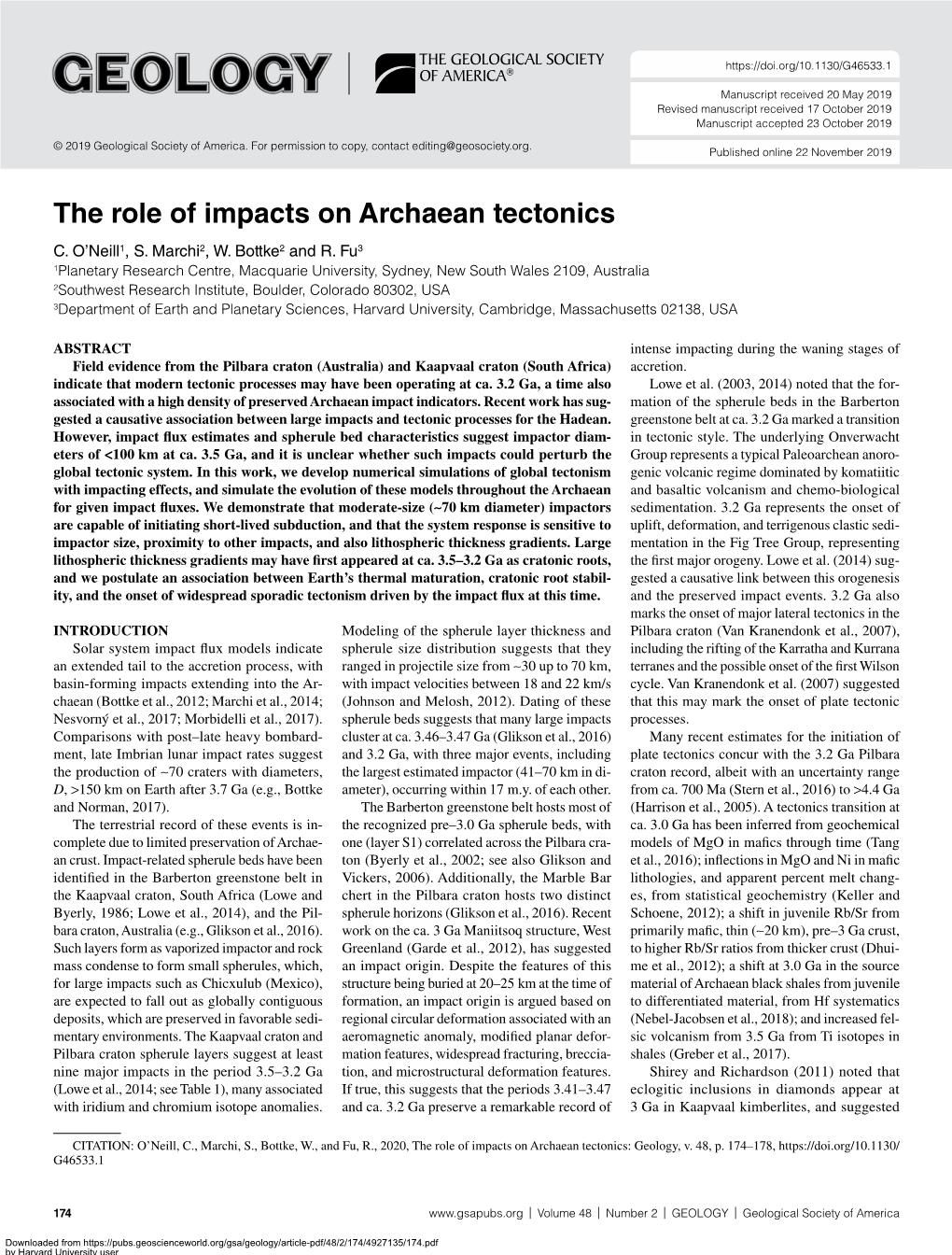 The Role of Impacts on Archaean Tectonics C