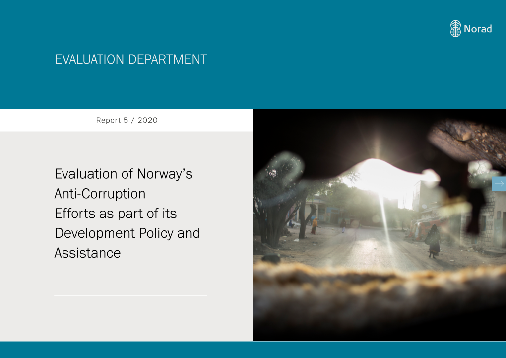 Evaluation of Norway's Anti-Corruption Efforts As Part of Its