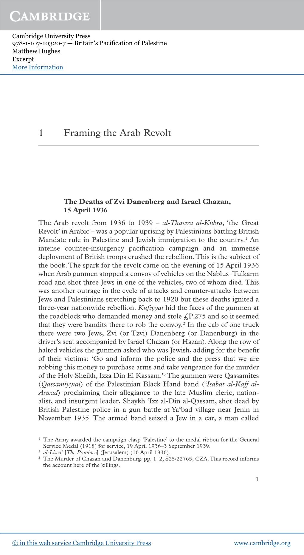 1 Framing the Arab Revolt
