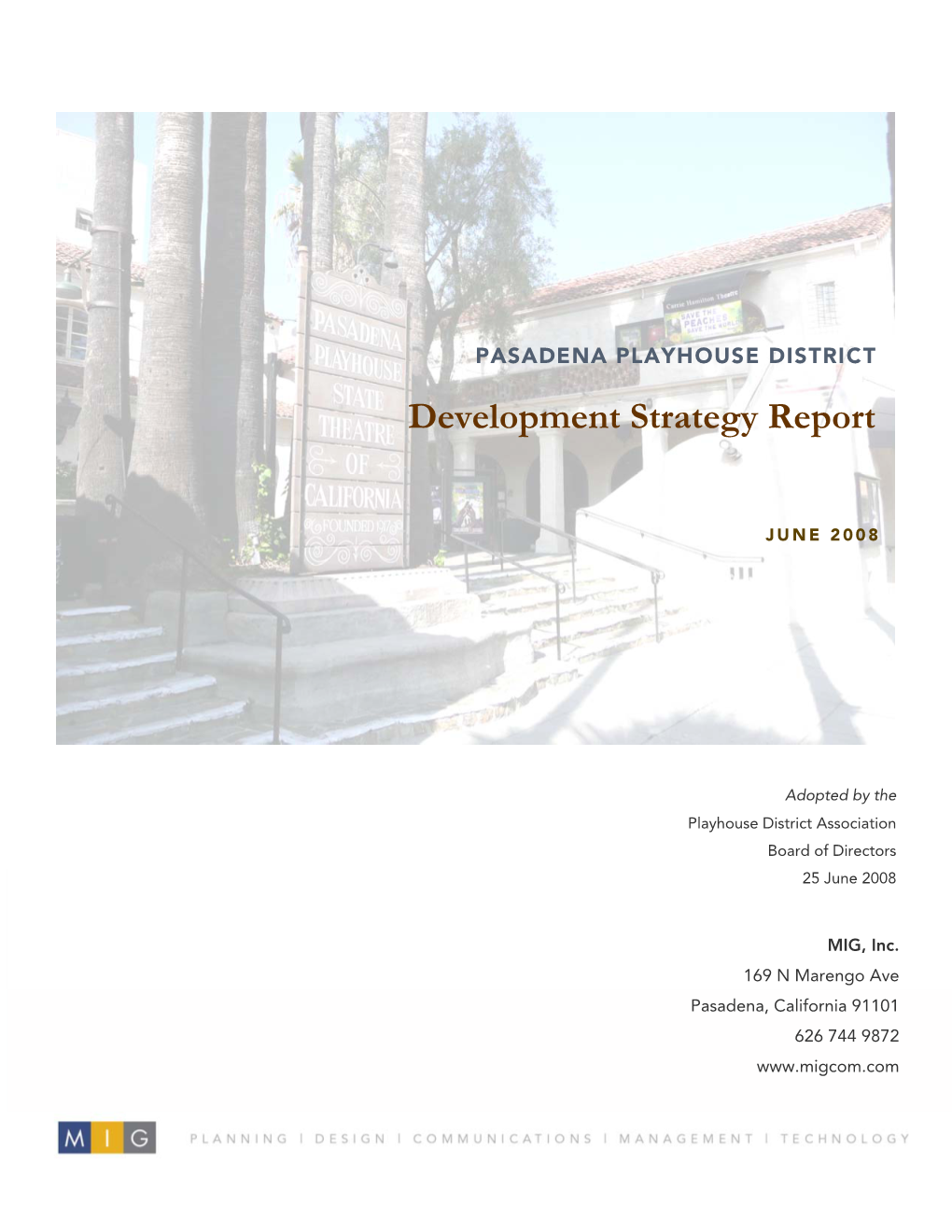 Development Strategy Report June 2008