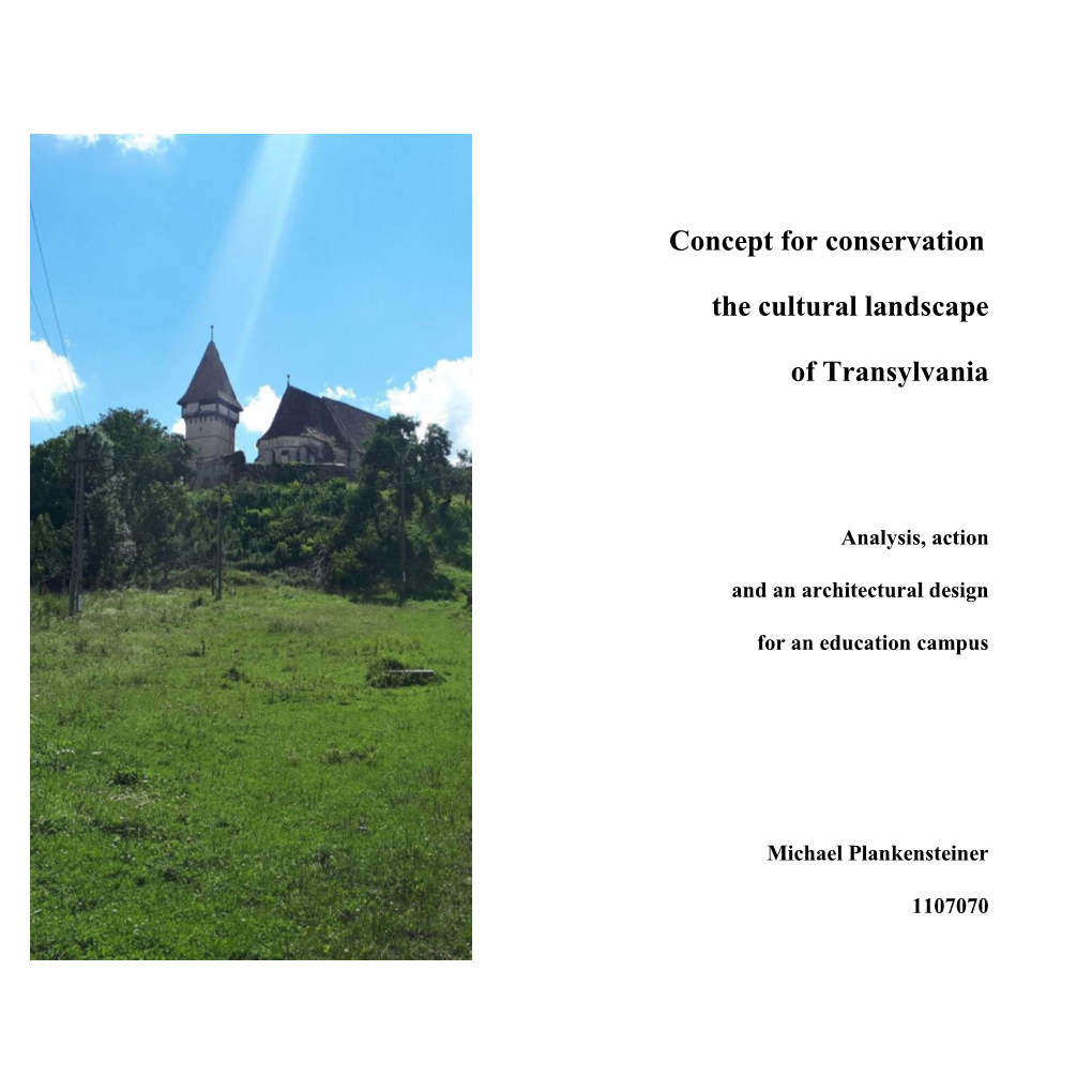 Concept for Conservation the Cultural Landscape of Transylvania