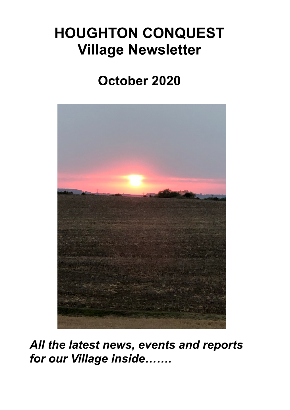 Parish Newsletter October 2020