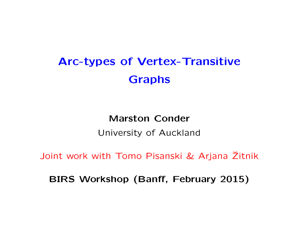 Arc-Types of Vertex-Transitive Graphs