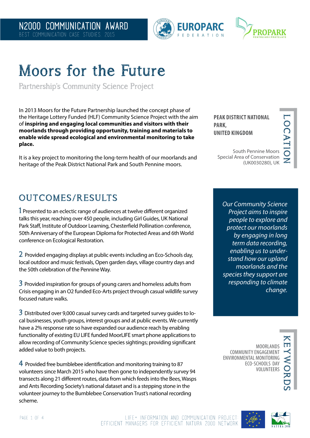 Moors for the Future Partnership’S Community Science Project