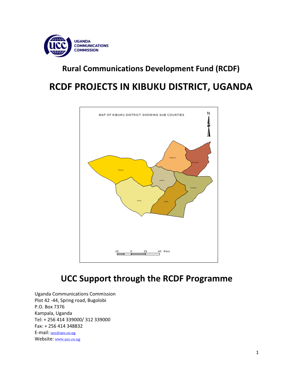 Rcdf Projects in Kibuku District, Uganda