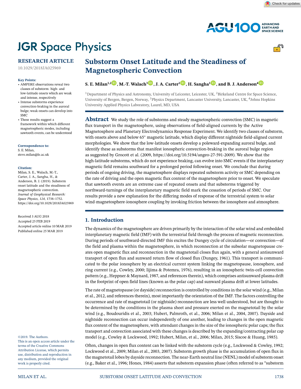 Substorm Onset Latitude and the Steadiness of Magnetospheric Convection