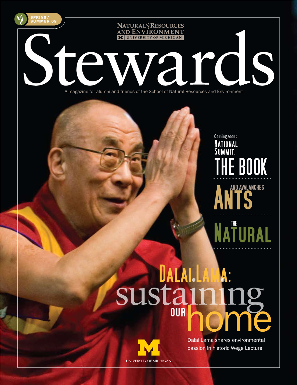 Dalai Lama Shares Environmental Passion in Historic Wege Lecture