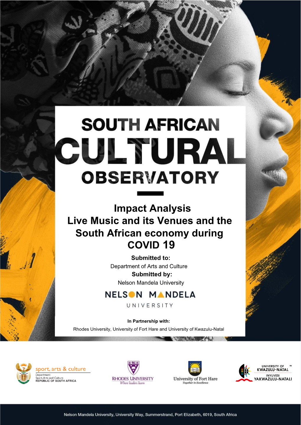 Impact Analysis Live Music and Its Venues and the South African