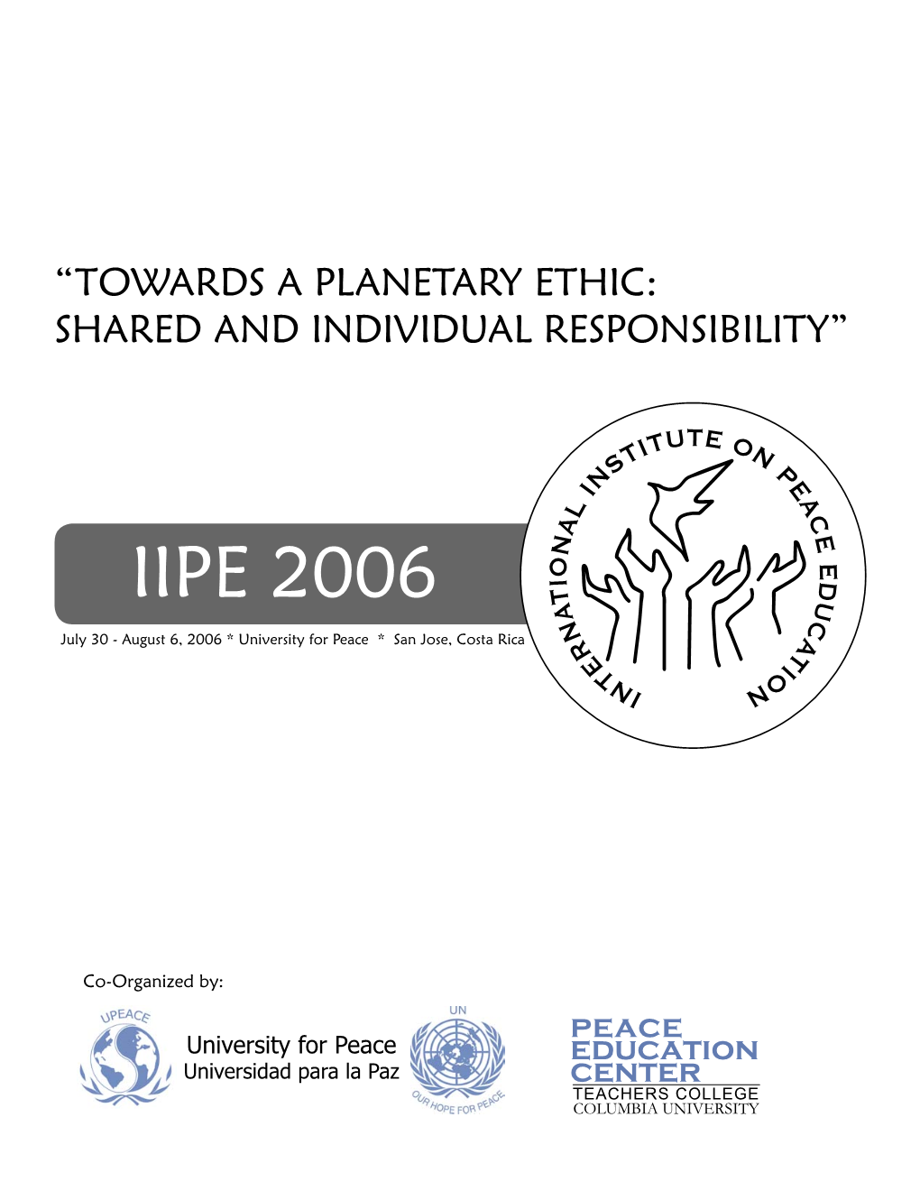 IIPE 2006 Program