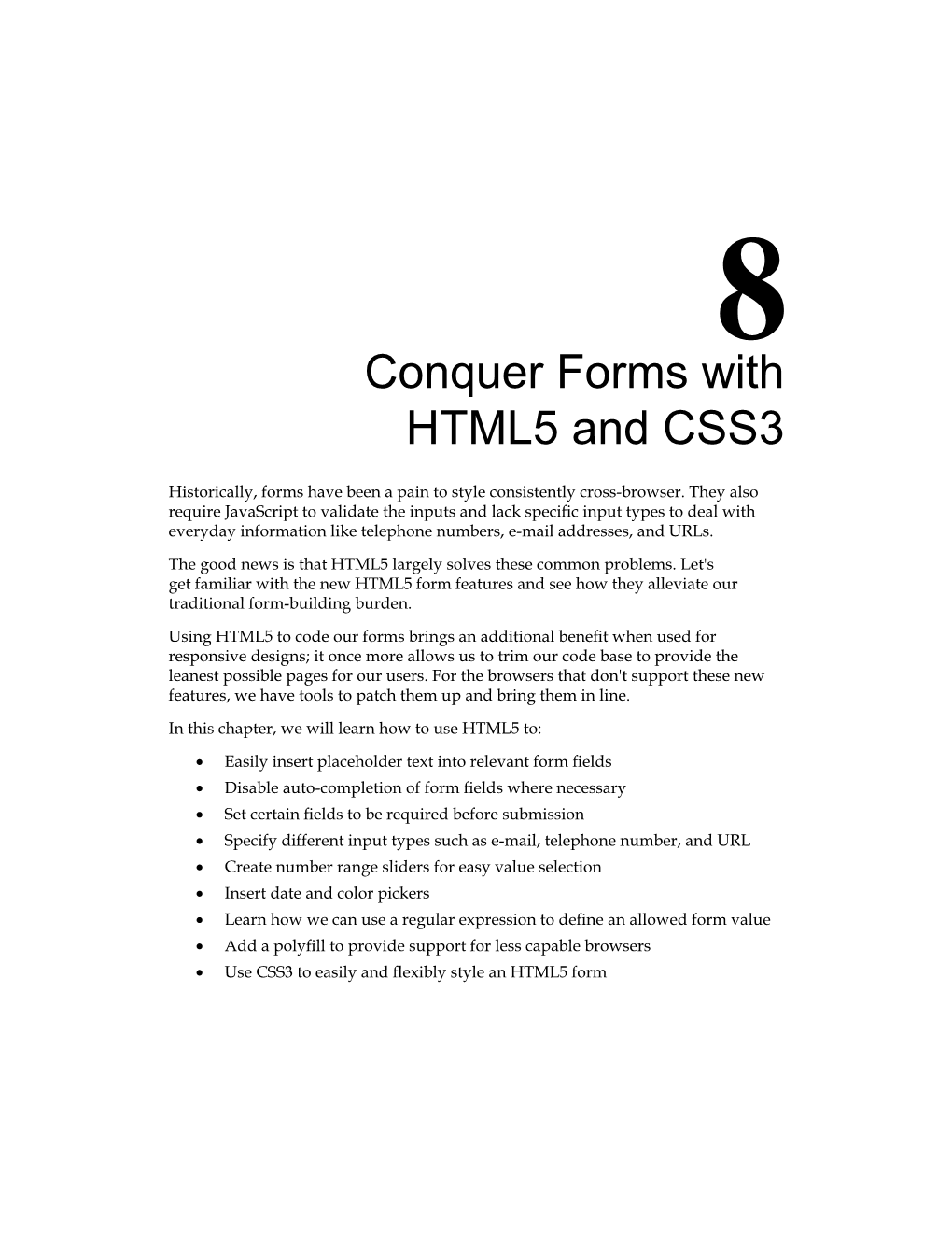 Conquer Forms with HTML5 and CSS3