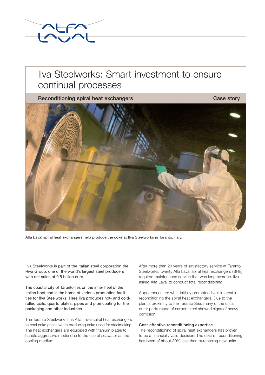 Ilva Steelworks: Smart Investment to Ensure Continual Processes