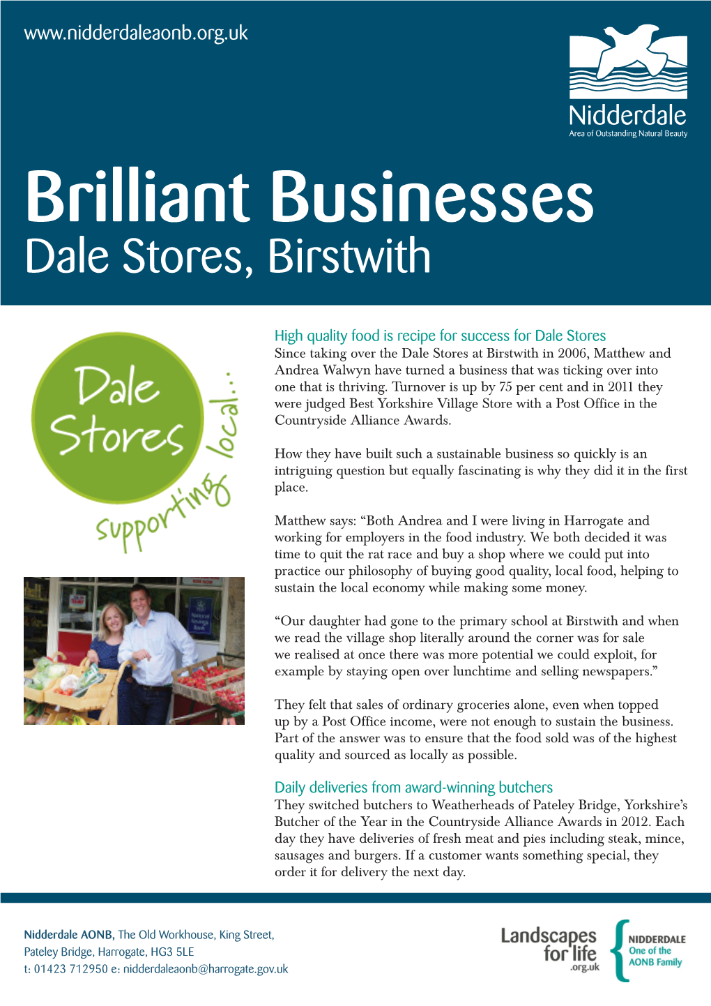 Brilliant Businesses Dale Stores, Birstwith