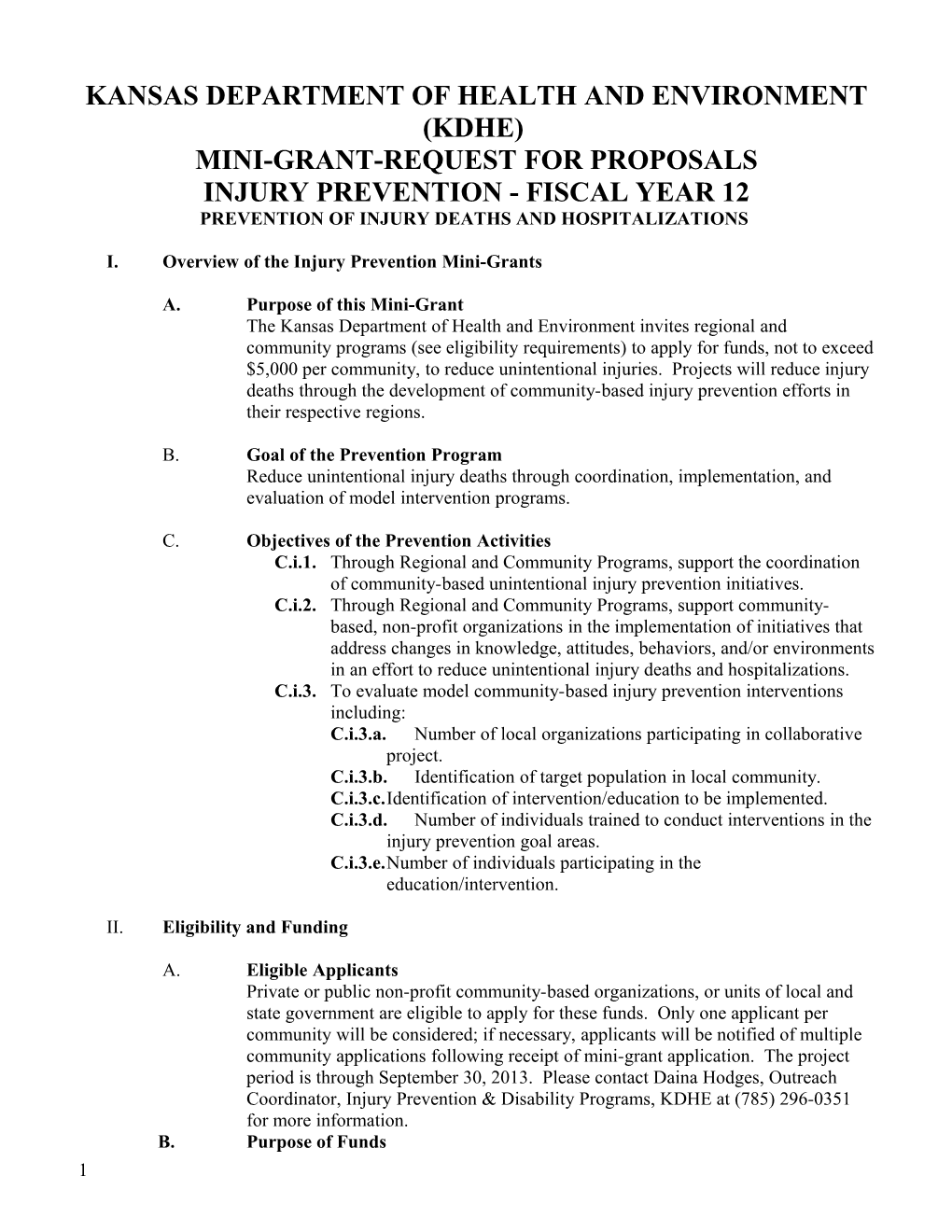 Kansas Department of Health and Environment (Kdhe)