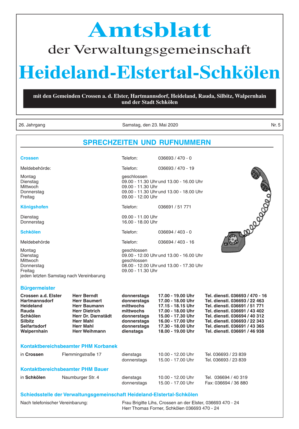 Amtsblatt Der Verwaltungsgemeinschaft Heideland-Elstertal-Schkölen