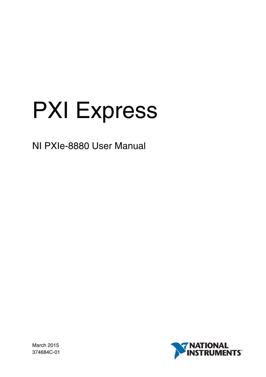 NI Pxie-8880 User Manual