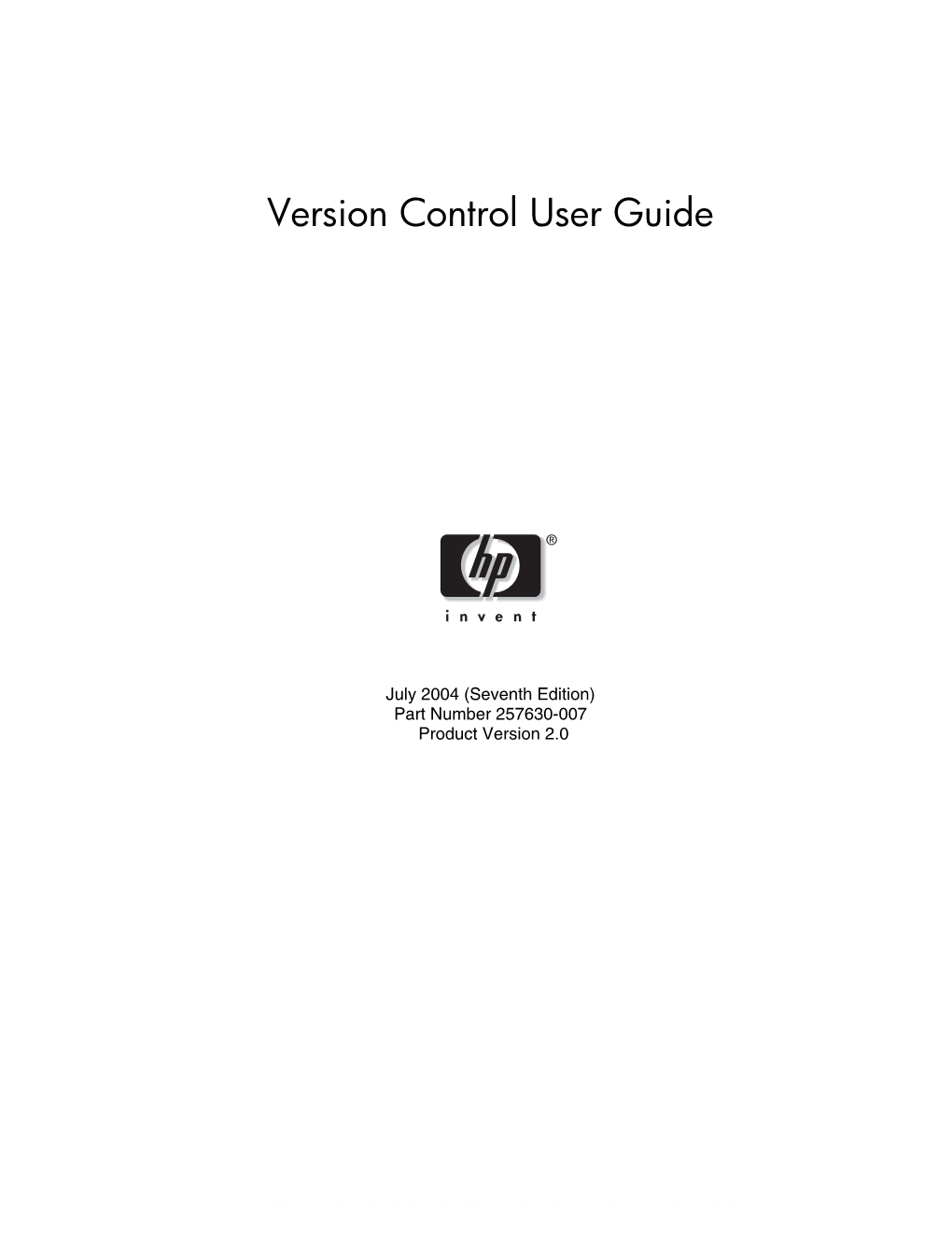 Version Control User Guide