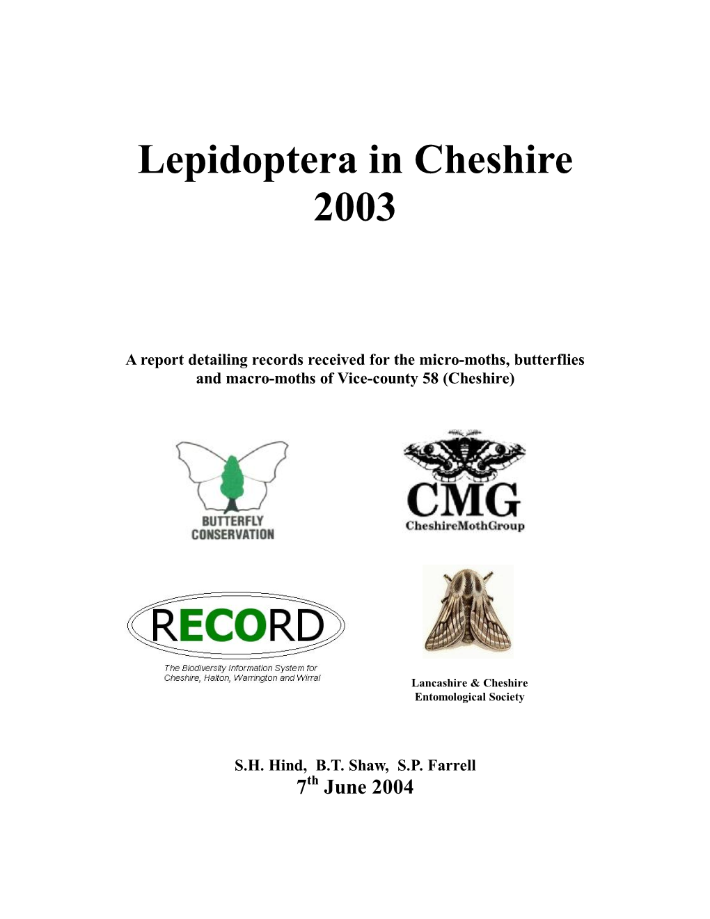 2003 VC58 Lepidoptera Report