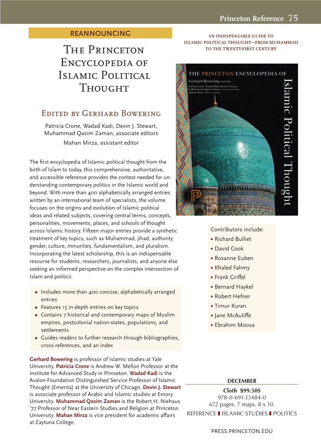 The Princeton Encyclopedia of Islamic