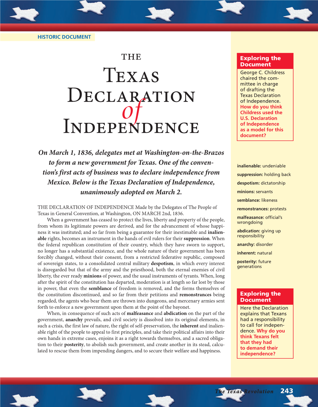 Texas Declaration Independence