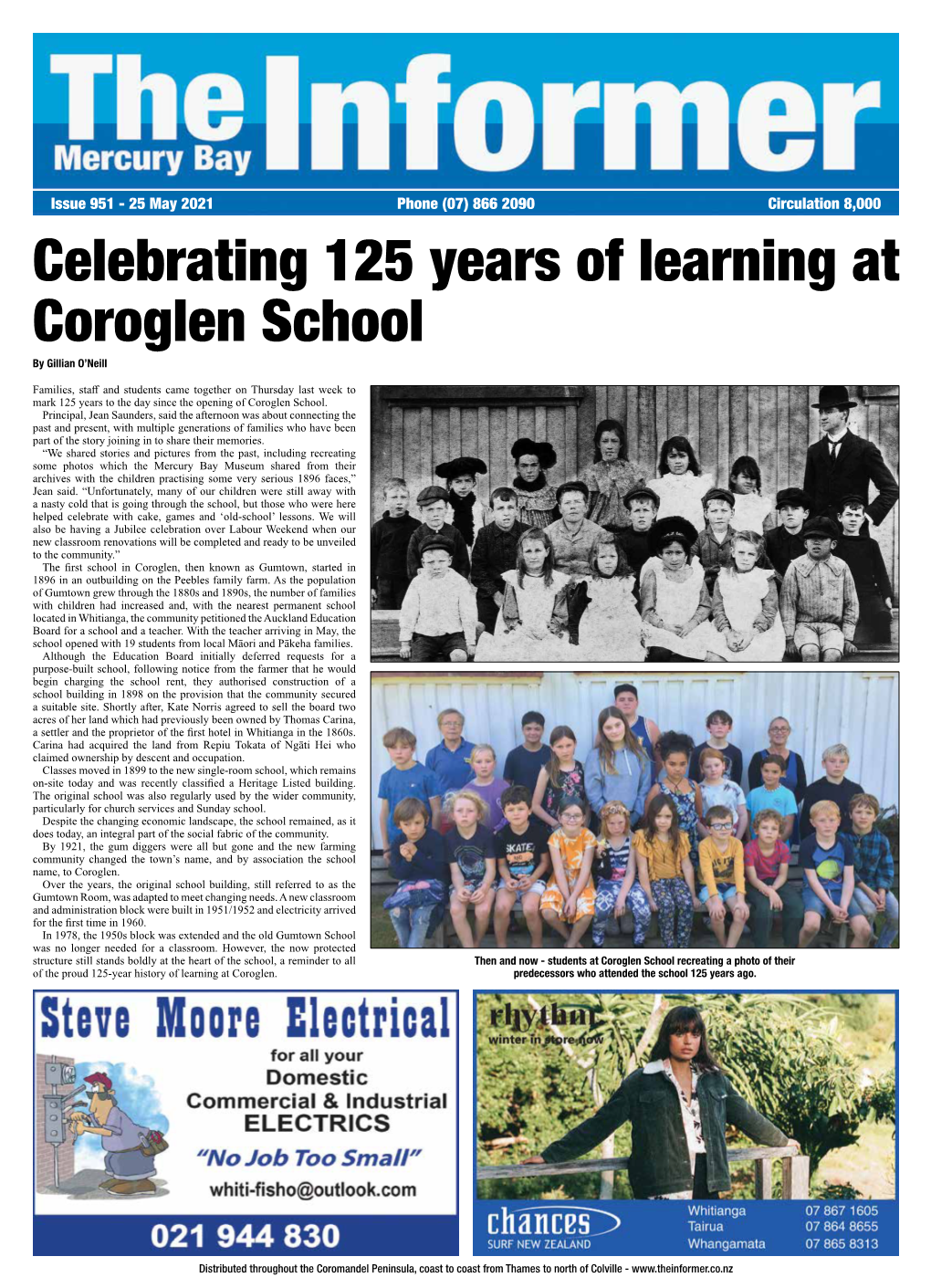Celebrating 125 Years of Learning at Coroglen School by Gillian O’Neill