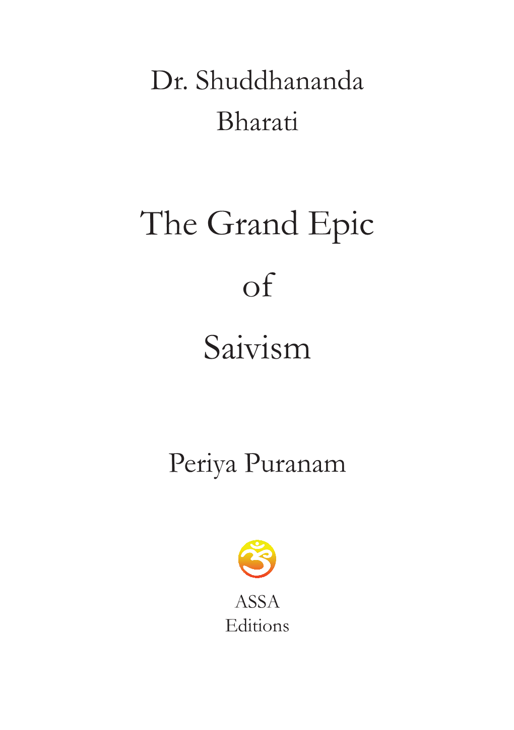 The Grand Epic of Saivism