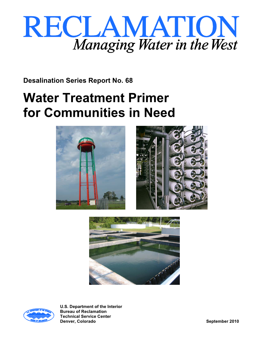 Water Treatment Primer for Communities in Need