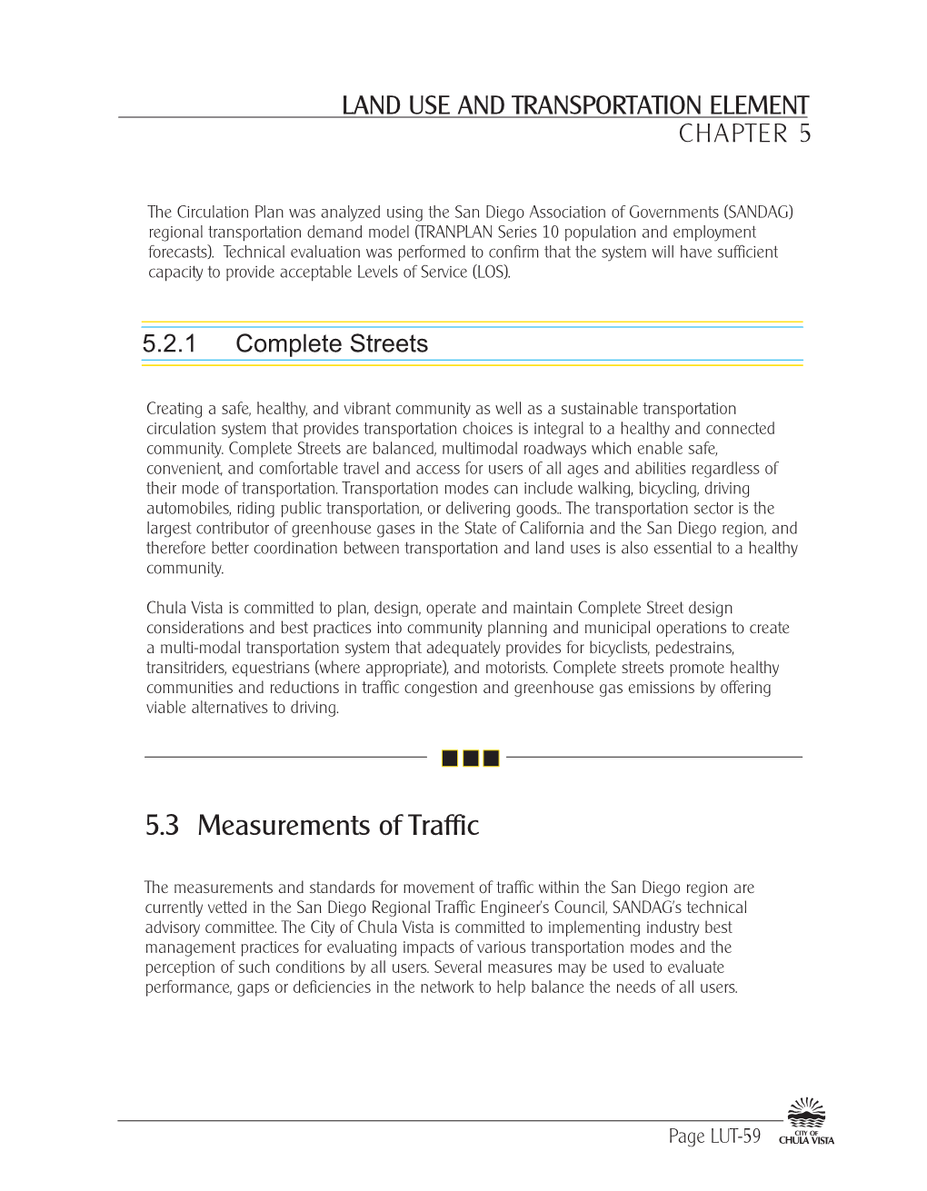 5.3 Measurements of Traffic