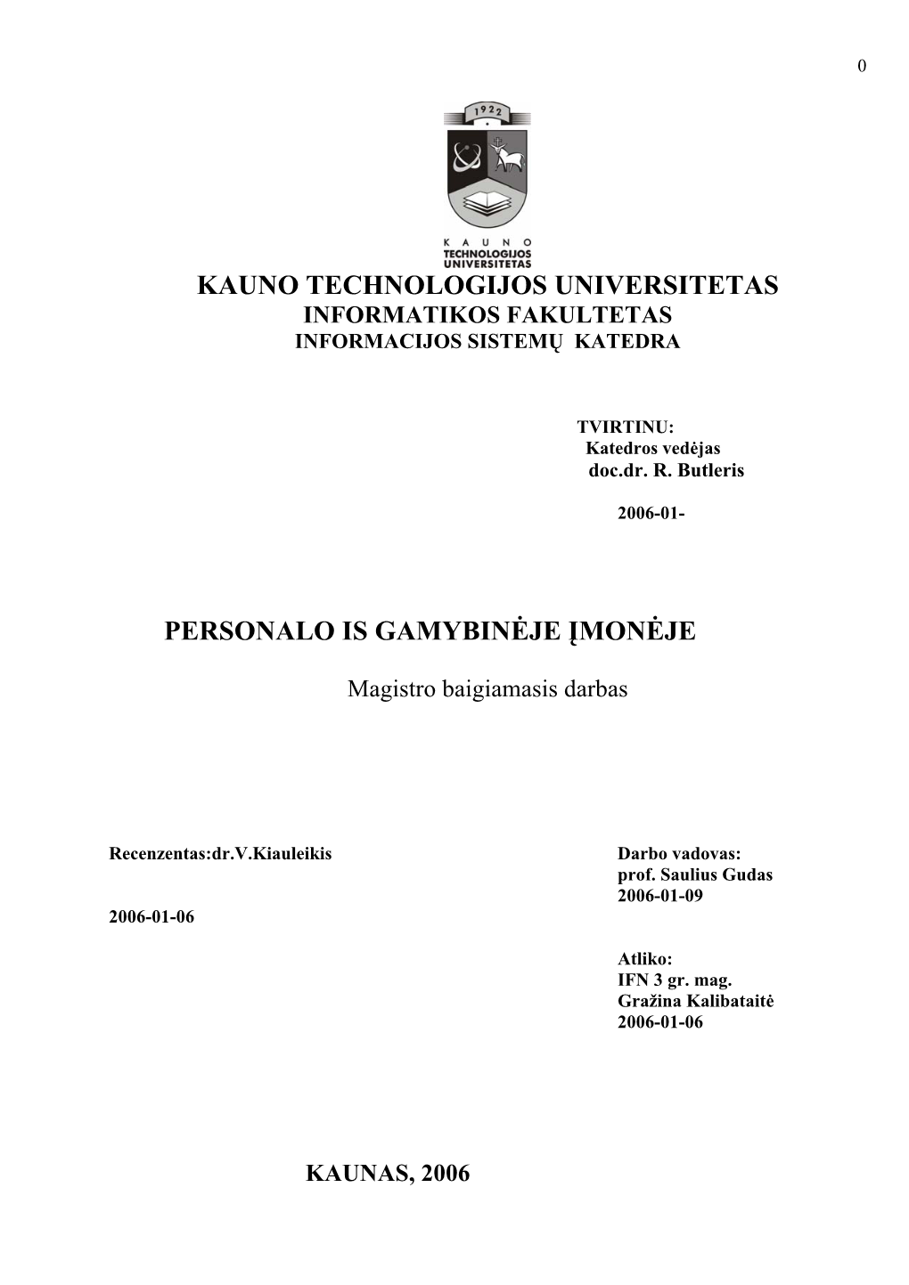 Kauno Technologijos Universitetas Personalo Is