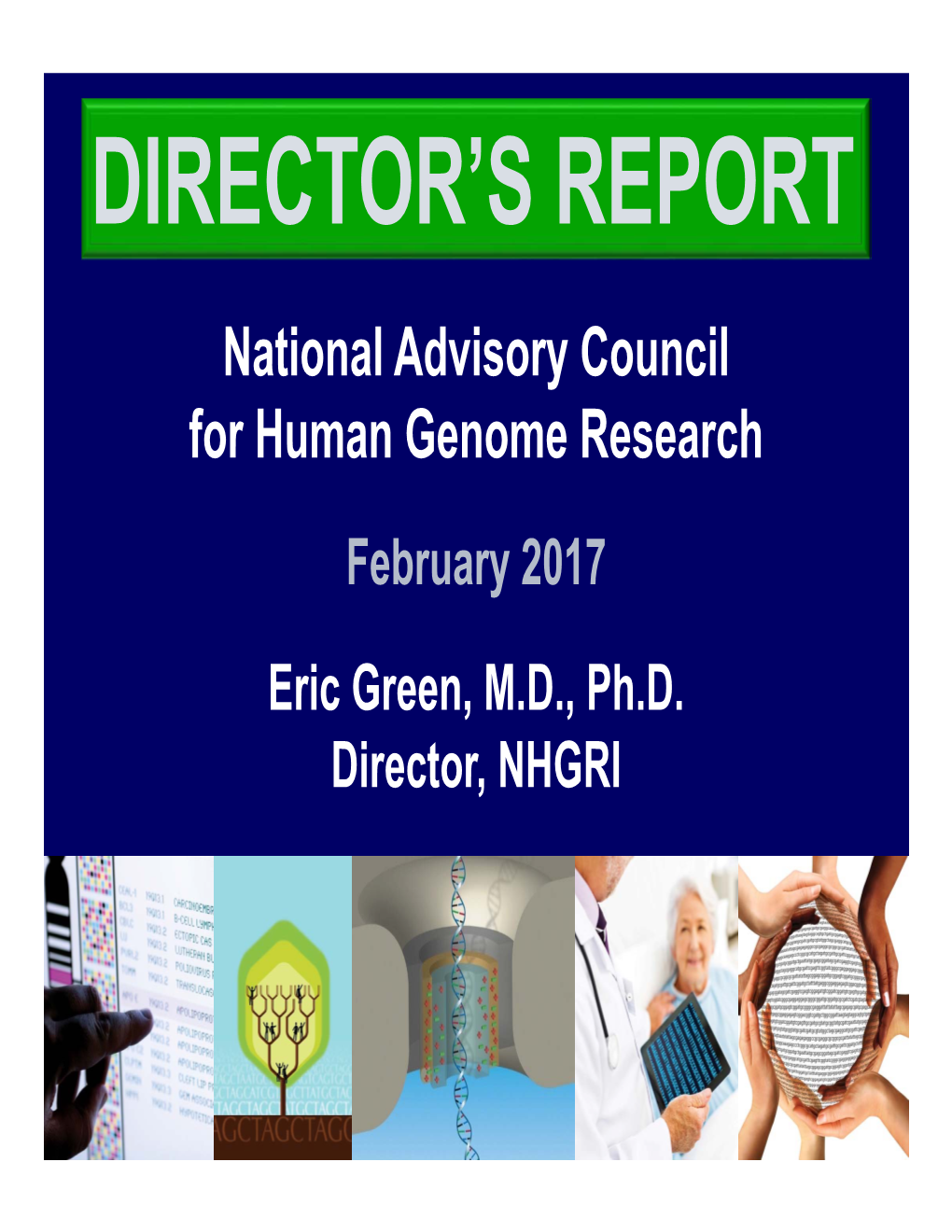 Director's Report to February NACHGR Meeting
