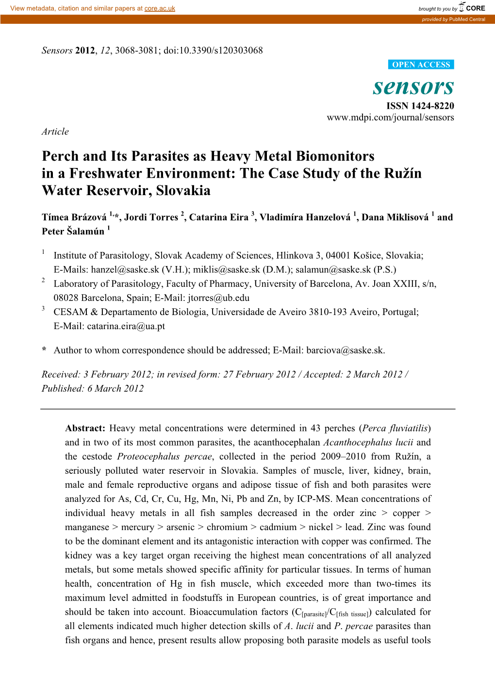 The Case Study of the Ružín Water Reservoir, Slovakia
