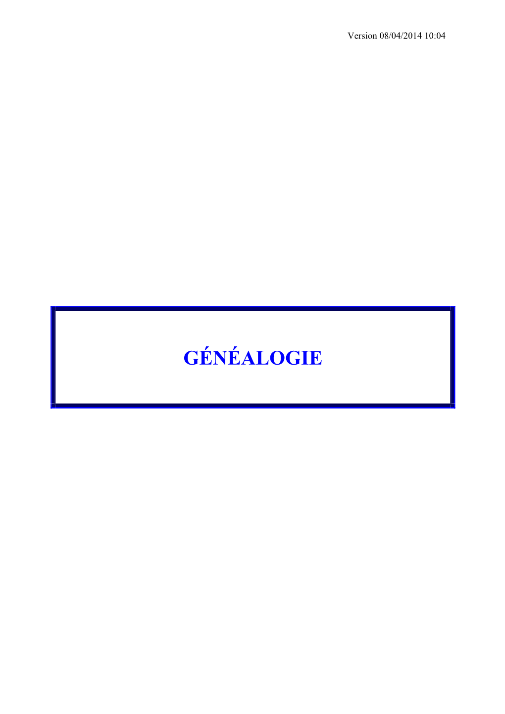 Mémo Généalogie Par Marc Guissart