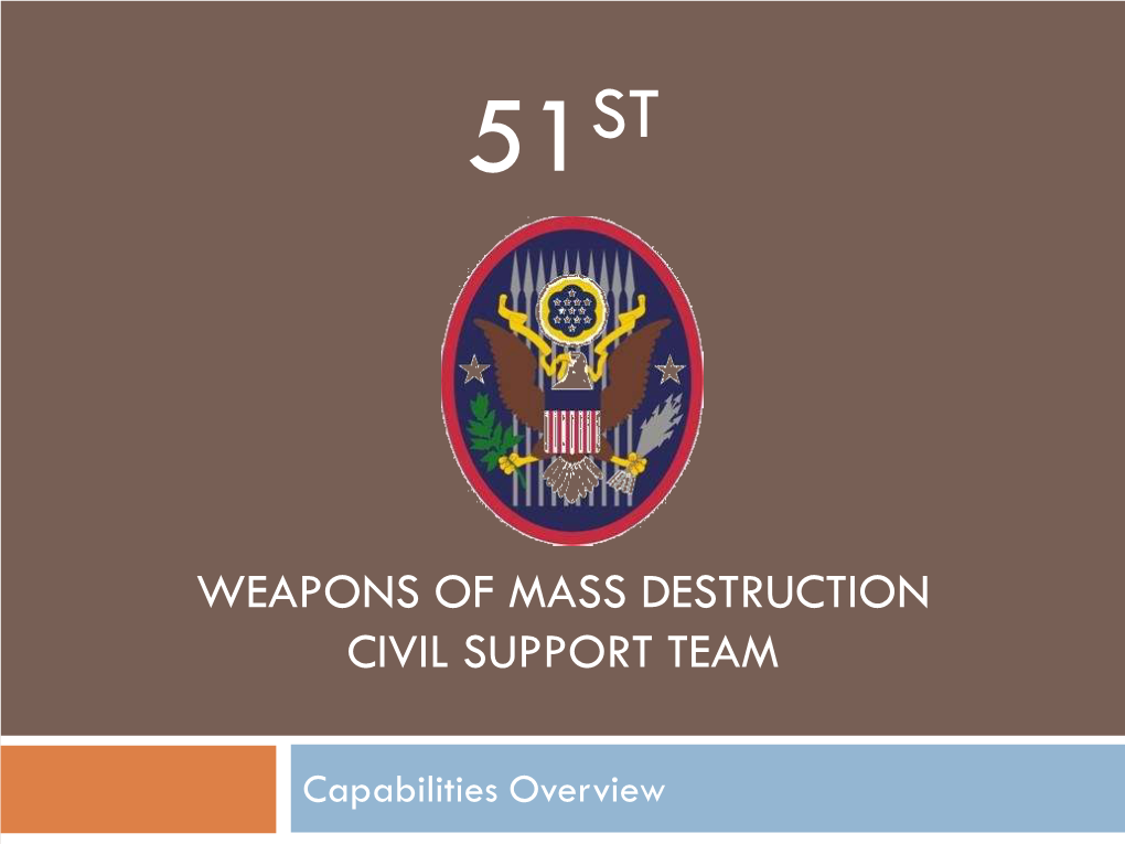 51St CST Unit Brief